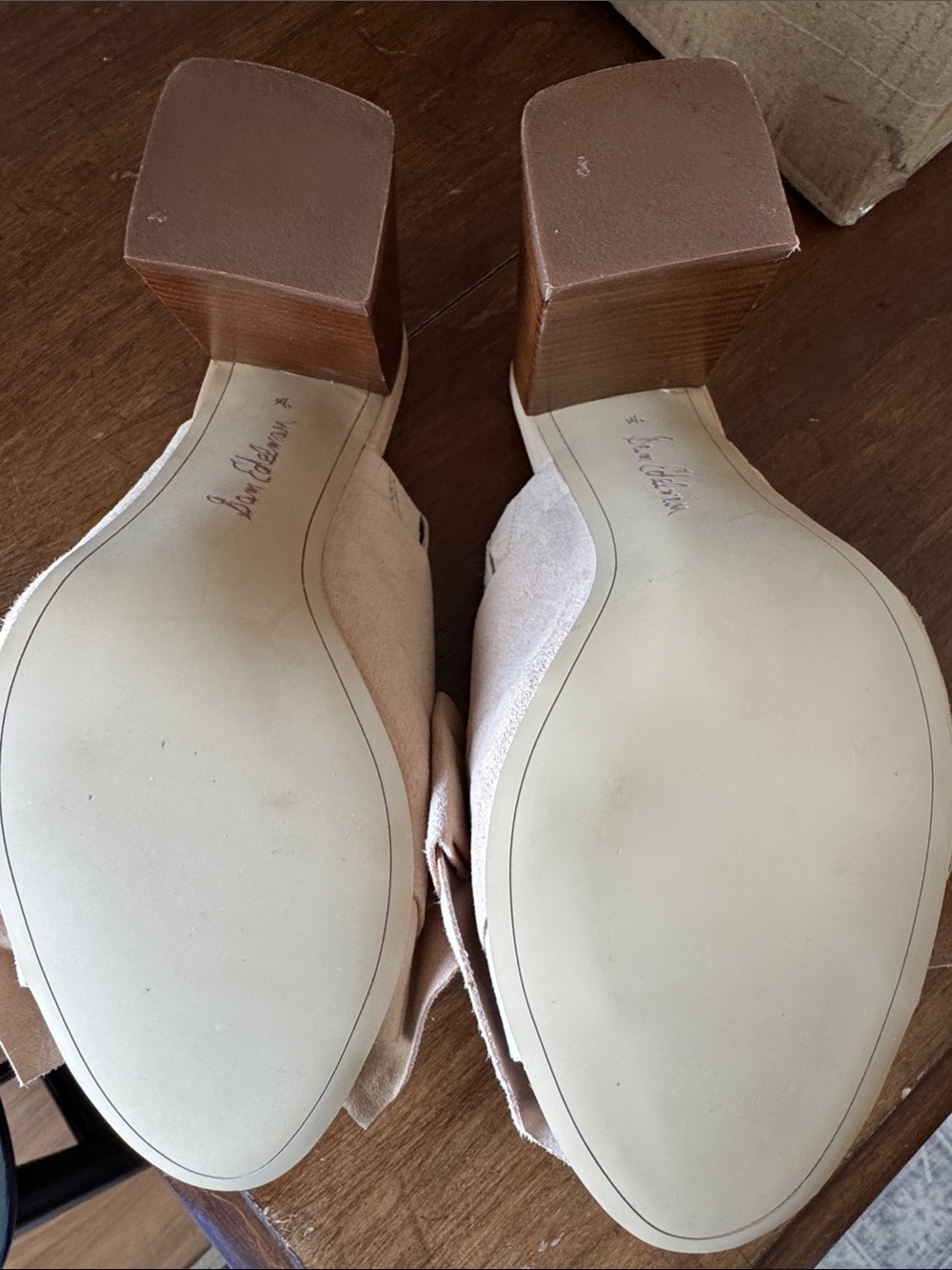 Sam Edelman Tan Suede Knot Bow Mules - Picture 6 of 6